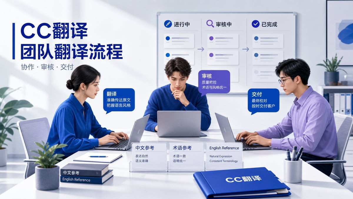 CC翻译小团队工作流：从通道试用、任务交接到用量复盘