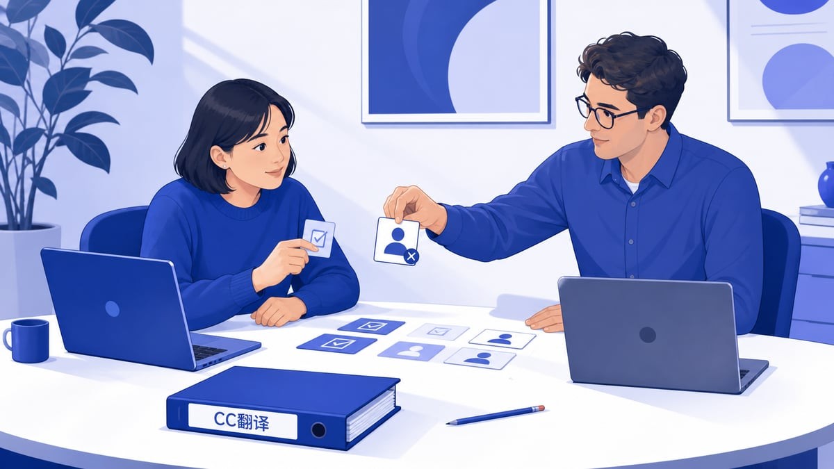 CC翻译团队复盘示意：查看典型返工原因与用量记录，同时核对成员任务和授权范围